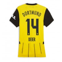 Borussia Dortmund Maximilian Beier #14 Fußballbekleidung Heimtrikot Damen 2024-25 Kurzarm